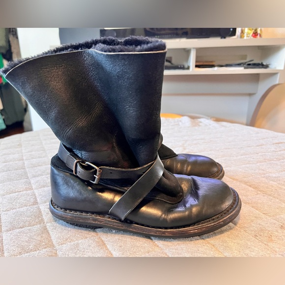 TRIPPEN Snow US 6.5-7 Black Fur Lined Leather Booties Made in Germany Orig $455 - Picture 7 of 13